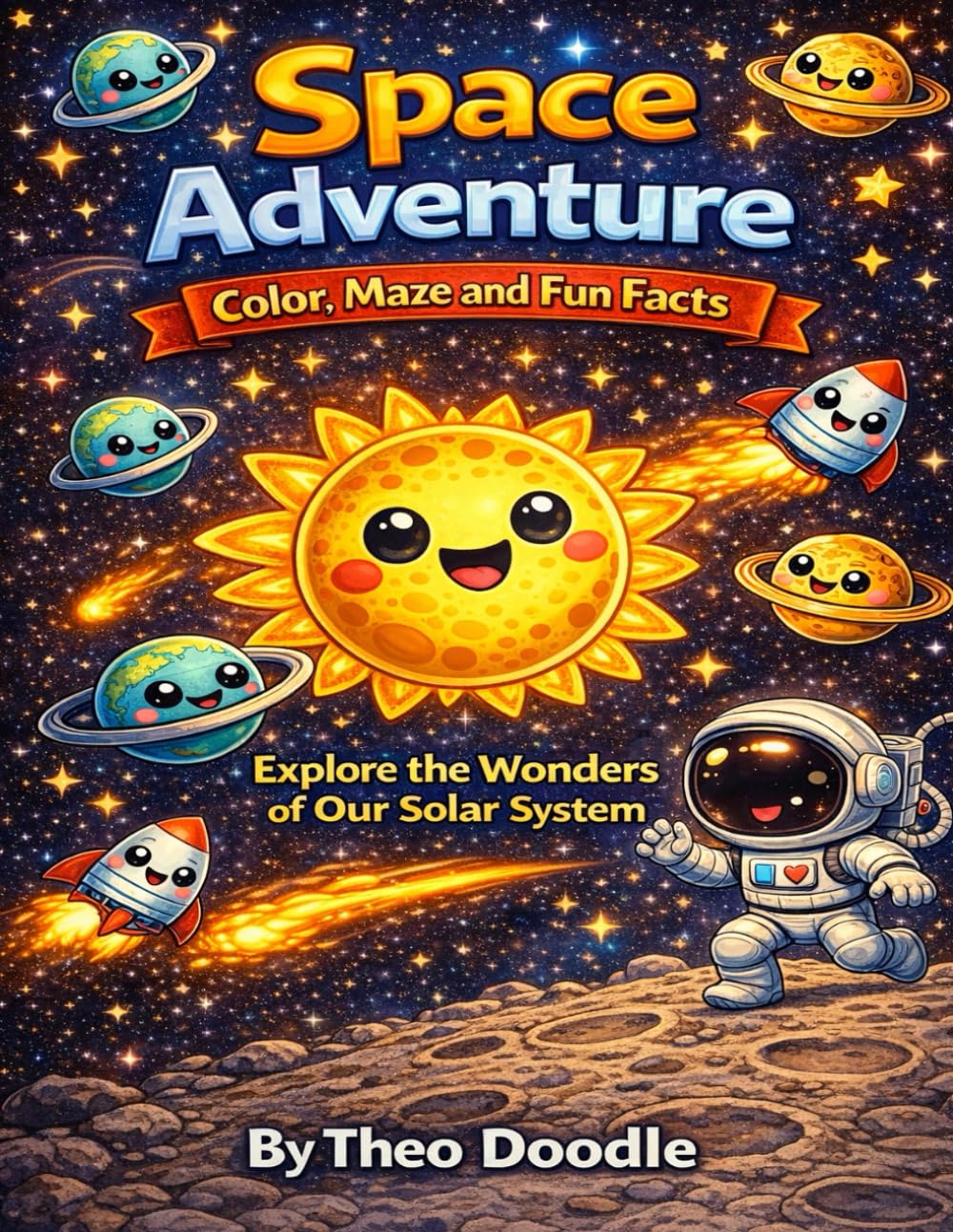 Space Adventure: Color, Maze and Fun Facts