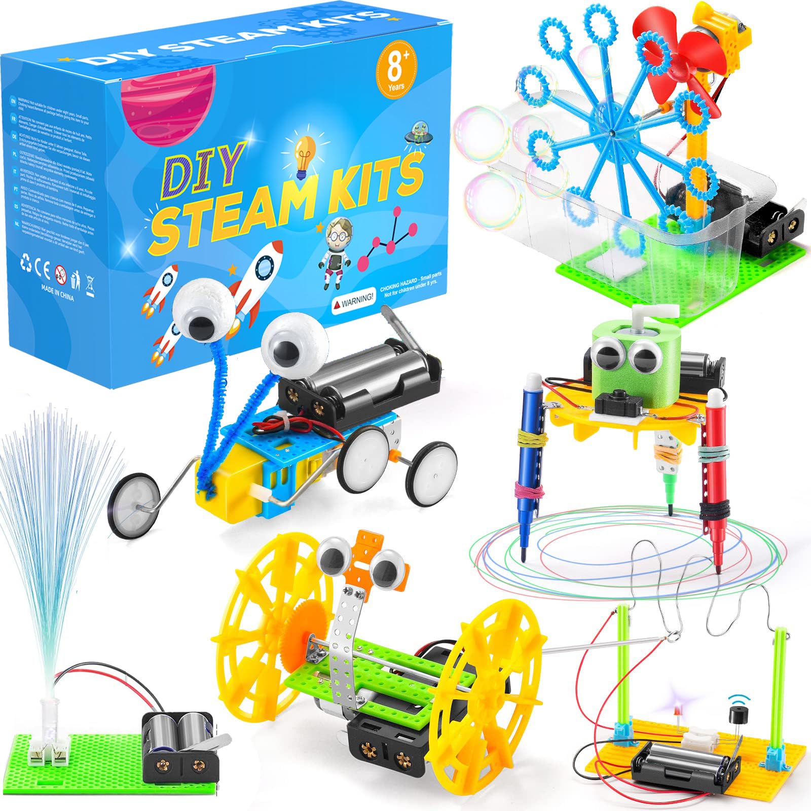 Tinkletoy STEM Robotics Science Kits for Kids Age 8-12 Robot Building Kit 6-7, STEM Toys for Boys 8-10 Science Experiments Engineering Projects STEAM