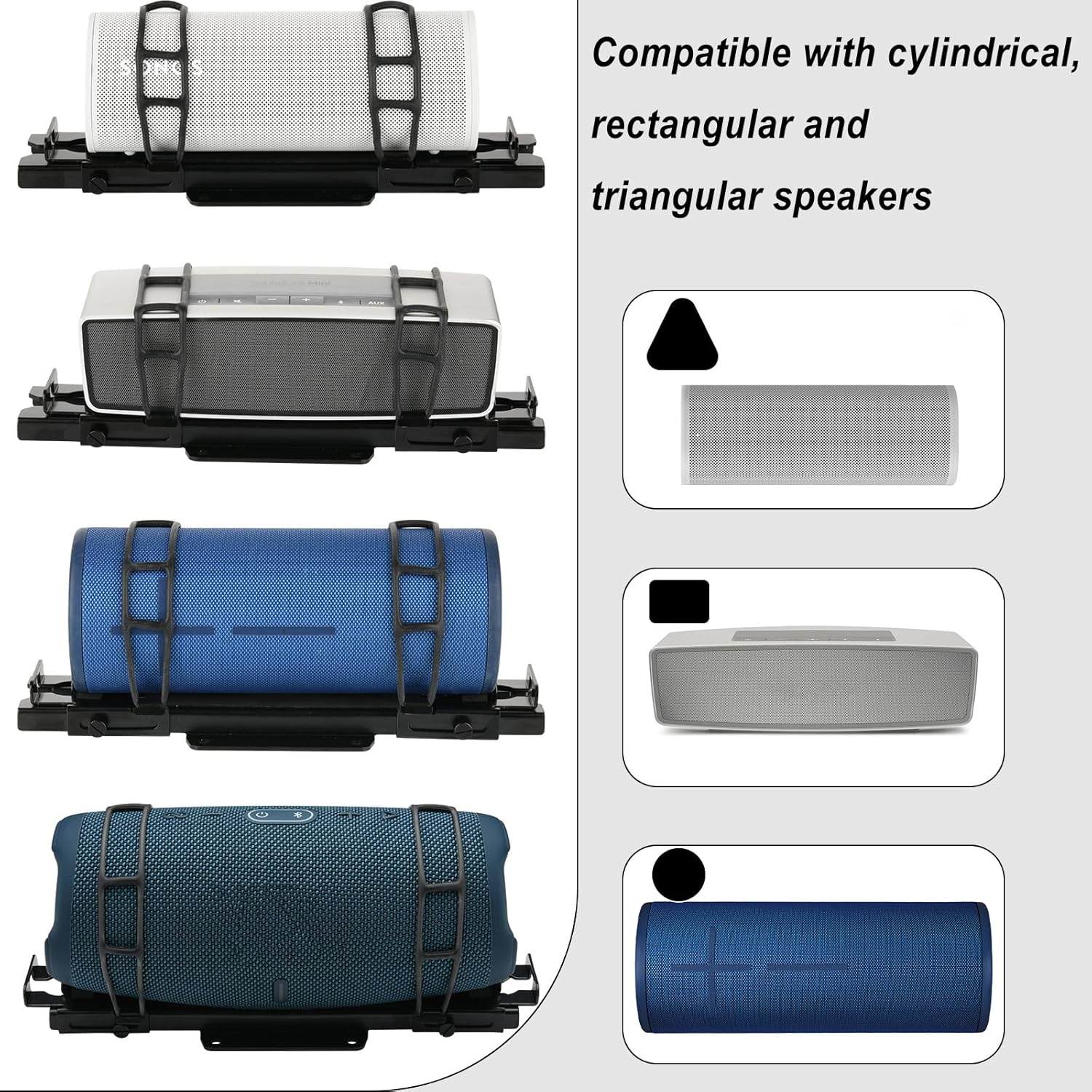 TXEsign Wall Speaker Mount for JBL Charge 6/JBL Charge 5/Anker Soundcore 2-One Pack, Wall Shelf Ceiling Mount Speake Bracket Metal Mount Holder - Image 4