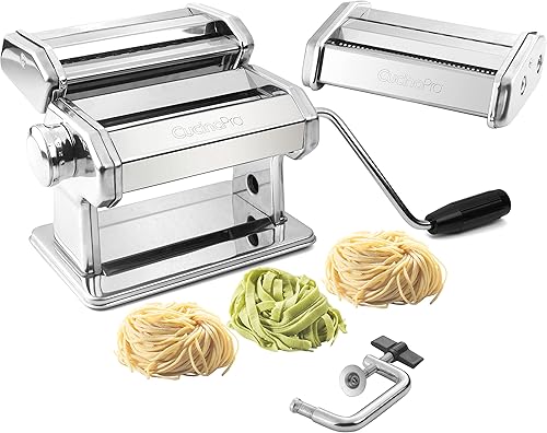 CucinaPro 177Pasta máquina de pasta fresca Máquina para hacer pasta Plateado