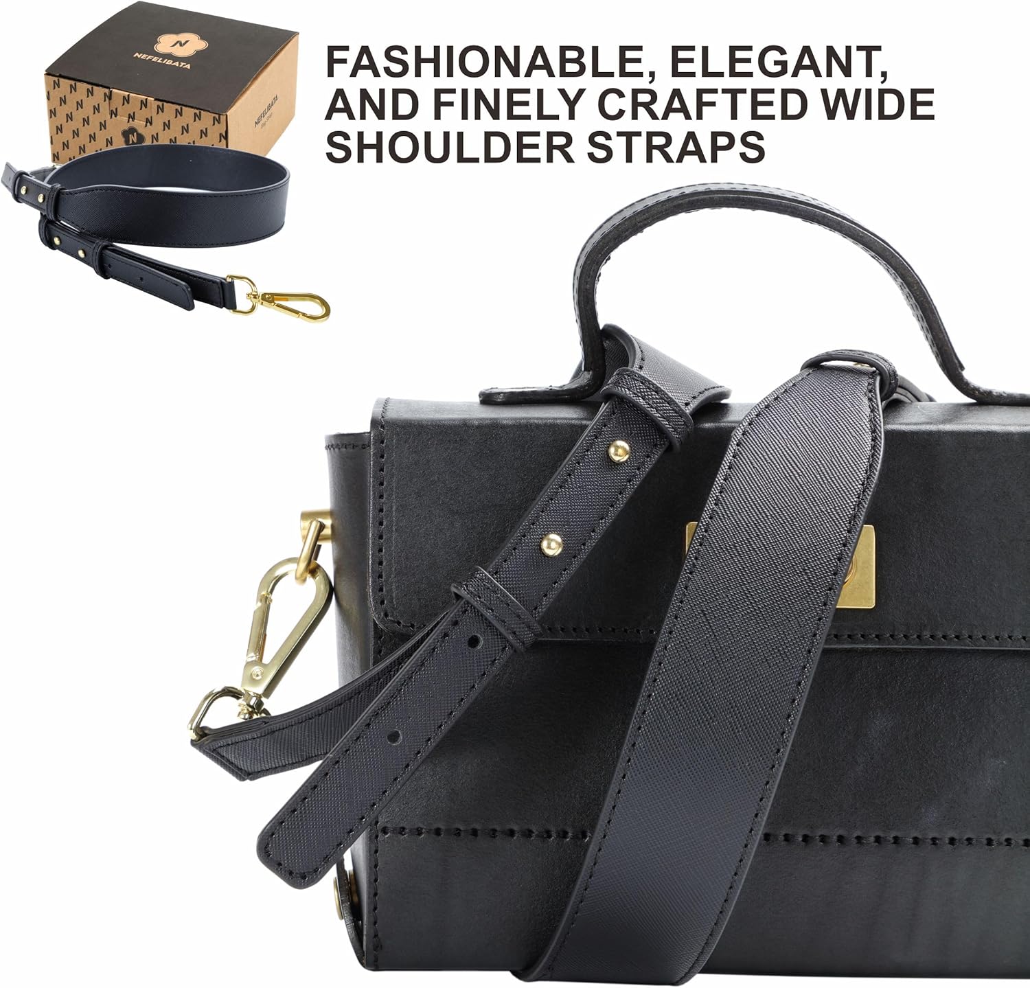 Nefelibata Purse Strap,Leather Purse Straps Replacement Crossbody - Image 5