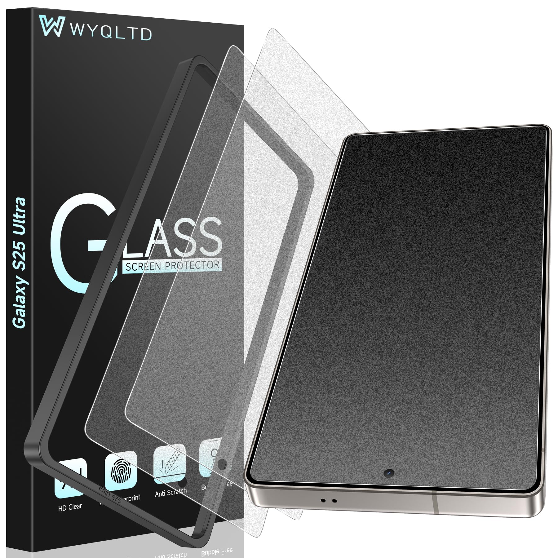 2 Pack for Samsung Galaxy S25 Ultra Matte Screen Protector Glass