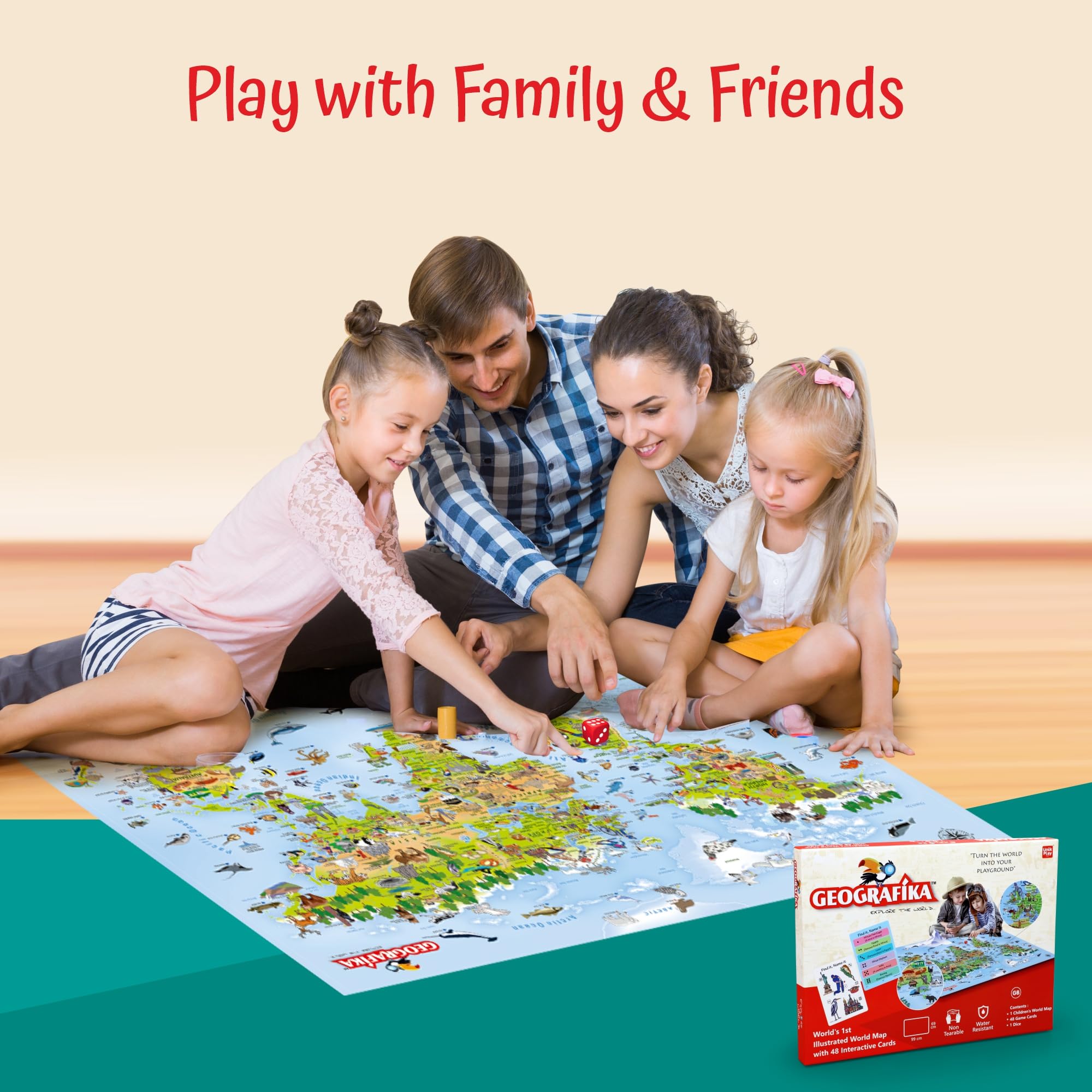 Geografika World Map Game - Educational Board Game for Kids -6