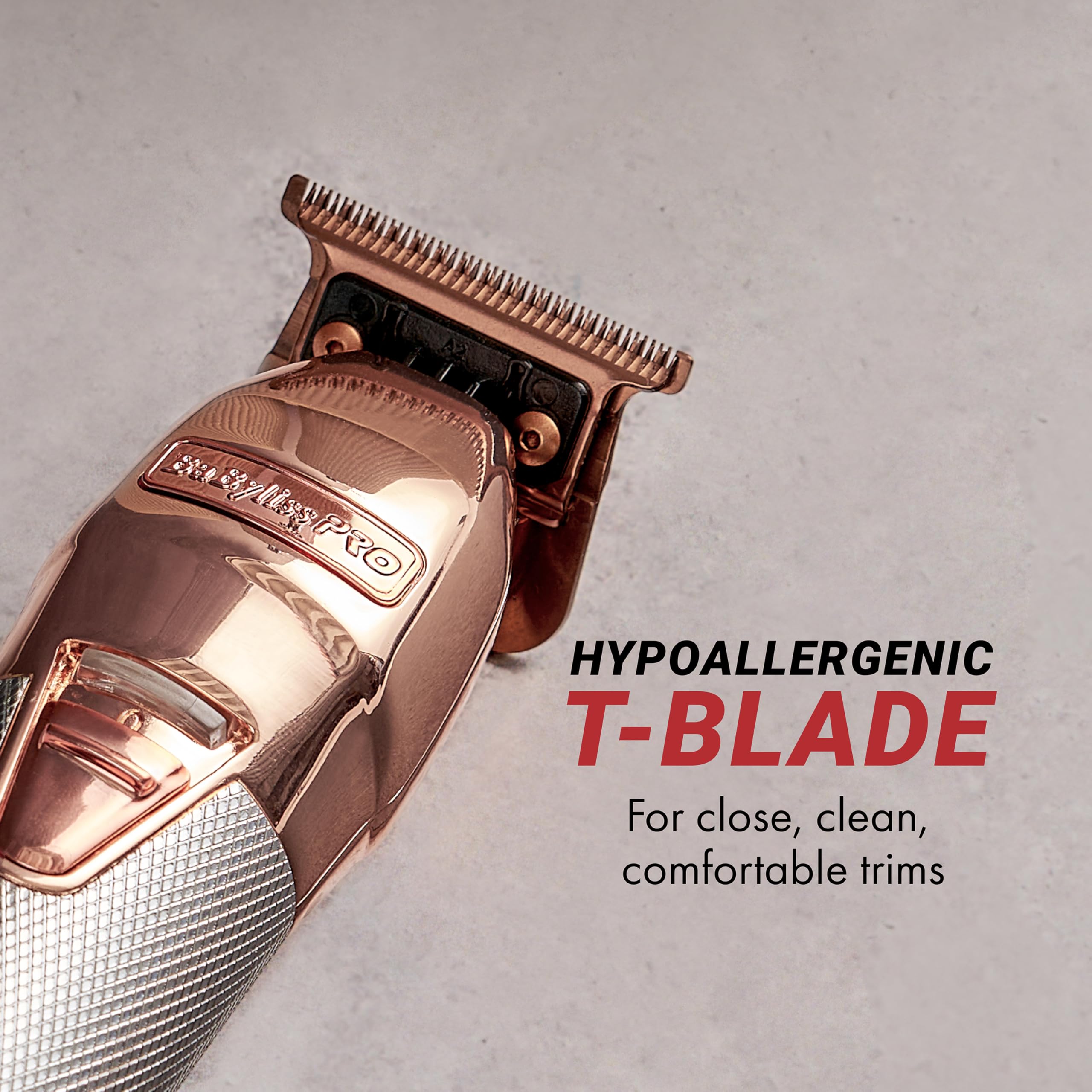 BaBylissPRO FX+ Professional Barber Cord/Cordless Hair Trimmers – Beard Trimmer for Men, Professional Stylist & Barber Clippers, USB-C Cordless Hair Trimmers for Men: Rosegold