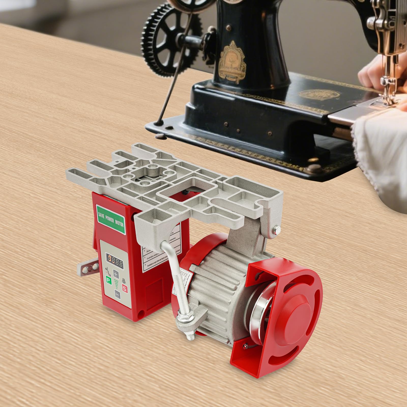 Motor de máquina de coser eléctrico, 550 W, motor de máquina de coser industrial con protección de seguridad, motor de repuesto para máquina de coser sin escobillas, 200-6000 rpm, para máquinas de