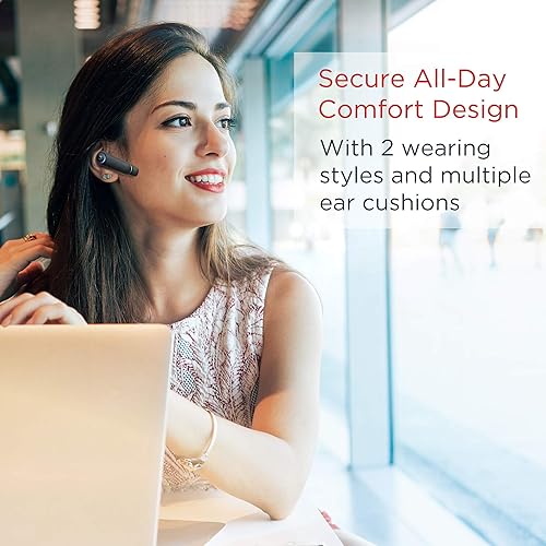 Miniatura 8 de Motorola Boom 3 auriculares inalámbricos mono habilitados para Alexa - Auricular Bluetooth 5.0 con cancelación de ruido con micrófono abatible,