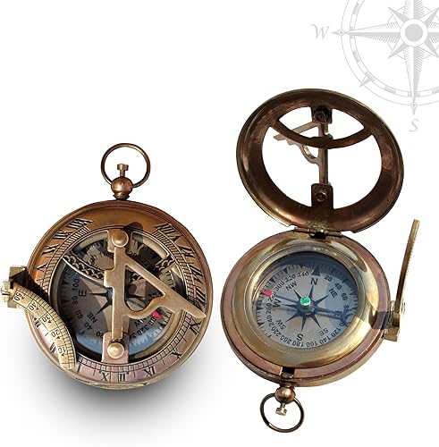 Miniatura 4 de ISHRAT - Brújula para hijo, brújula de mamá a hijo, brújula de trabajo con funda de cuerobrújula de papá a hijo, regalos de madre a hijo, regalos de