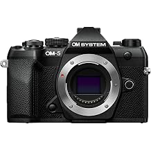 OM SYSTEM OM-5 Mark II Mirrorless Camera with High Autofocus Sharp Images and 4K Video Black