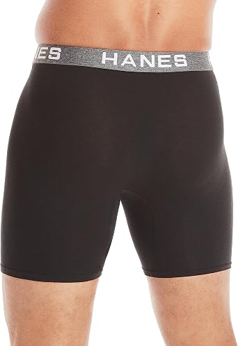 Hanes Men's Comfort Flex Fit Boxer Briefs, Ultra Soft Cotton Modal Blend Underwear, 4-pack
