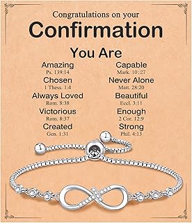 Confirmation Baptism Gifts-Love is Forever Infinity Cross Bracelet Christian Gifts for Women Teens
