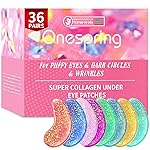 Onespring Eye Masks (36 Pairs) - Under Eye Patches for Relieves Dark Circles, Fine Lines and Puffiness, Revitalizing Eye Gel Pads - Ideal for Daily Skin Care & Gift Choice