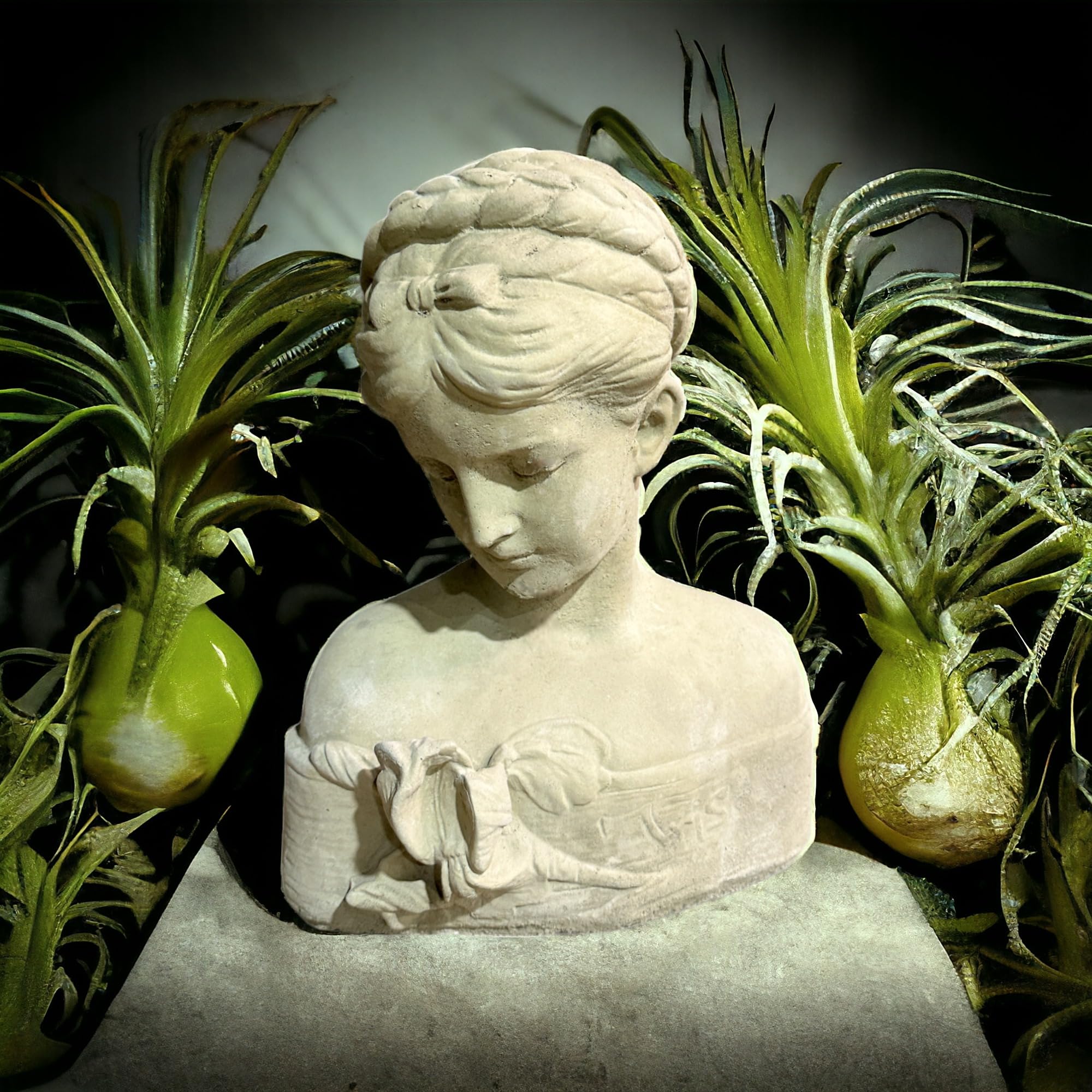 OriginalPaul Skulp & Betondesign Wunderschöne Büste der Göttin Iris - Höhe 28cm, Breite 21cm, Tiefe 14cm