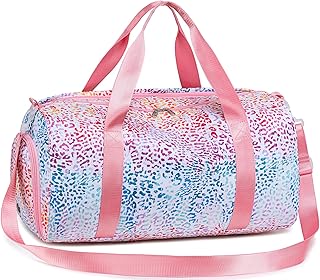 Gym Bag Sports Duffle Bag with Wet Pocket Weekender Overnight Bag with Waterproof Shoe Pouch and Air Hole for Men Women Tr...