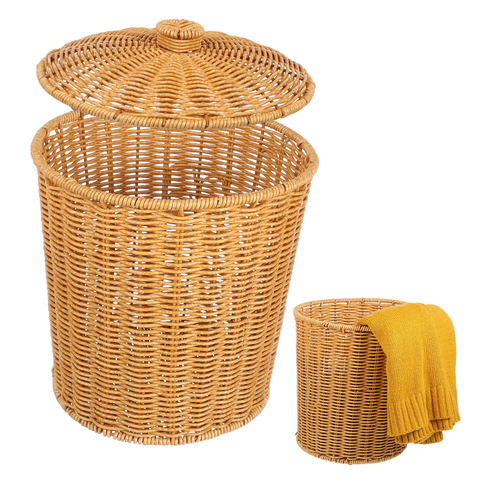 Poubelle couvercle en PP stable pour rangement polyvalent
