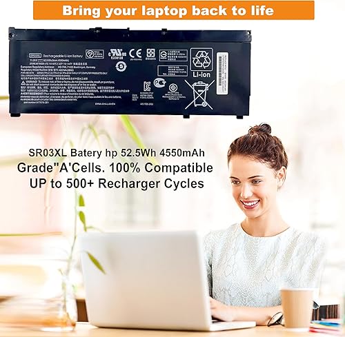 Miniatura 2 de SR03XL L08855-855 Reemplazo de batería para Hp Pavilion 15-CX 15-cx0xxx 15-cx0058wm 15-cx0056wm Envy X360 15-CN 15-CP 17-BW Series para HP Pavilion