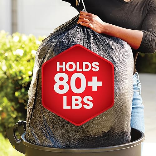 Miniatura 7 de Bolsas de basura grandes Glad ForceFlex extra fuertes con cordón para exteriores thomaswi Negro 1 1