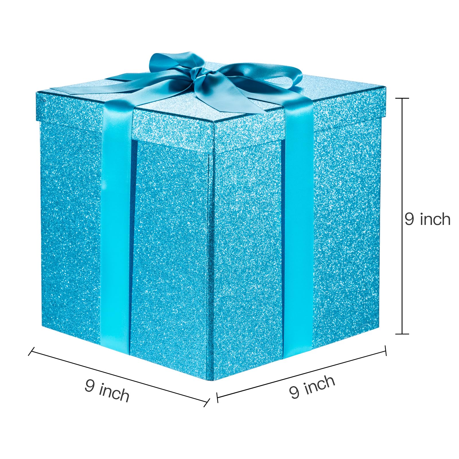 Scatola Regalo Viola 23x23x23 Cm - Pieghevole Con Coperchio, Nastro E Carta Velina - Ruspepa - Foto 2