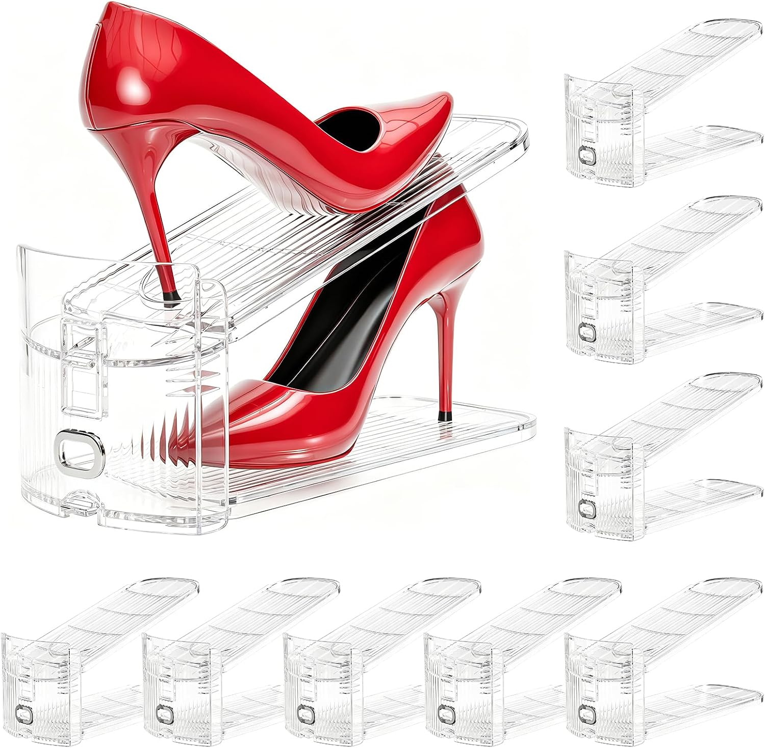 Neprock Shoe Stacker, Shoe Slot Organizer for Closet, Shoe Storage Rack