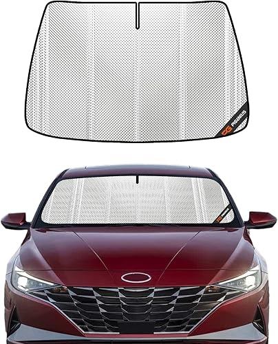 Pigenius Windshield Sun Shade for Hyundai Elantra 2021-2026. Full Coverage Rearv