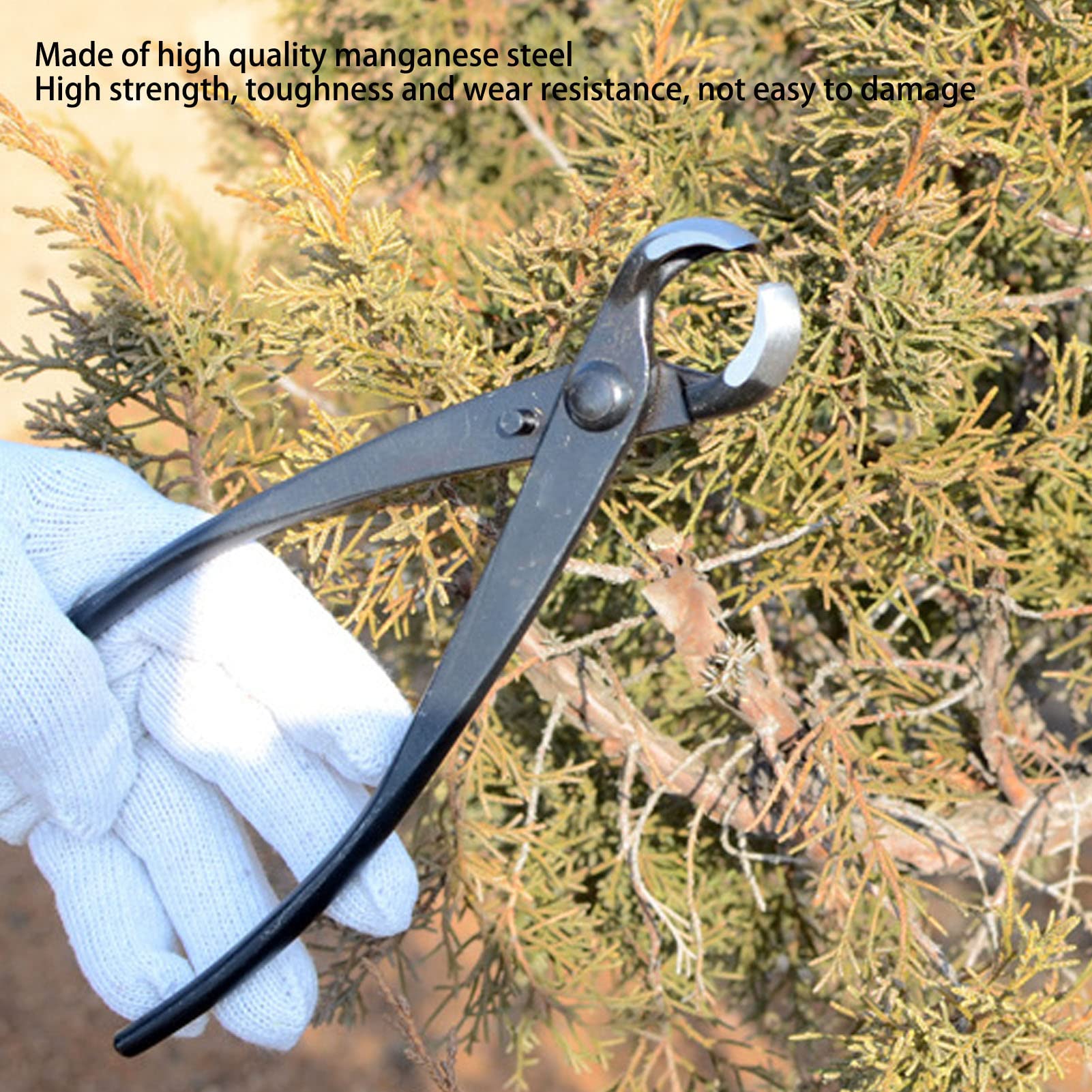 Lybunair 290mm Manganese Steel Bonsai Cutter Concave Knob Cutter Bonsai Tools Pruning Shears Tree Branch Cutter for Gardening