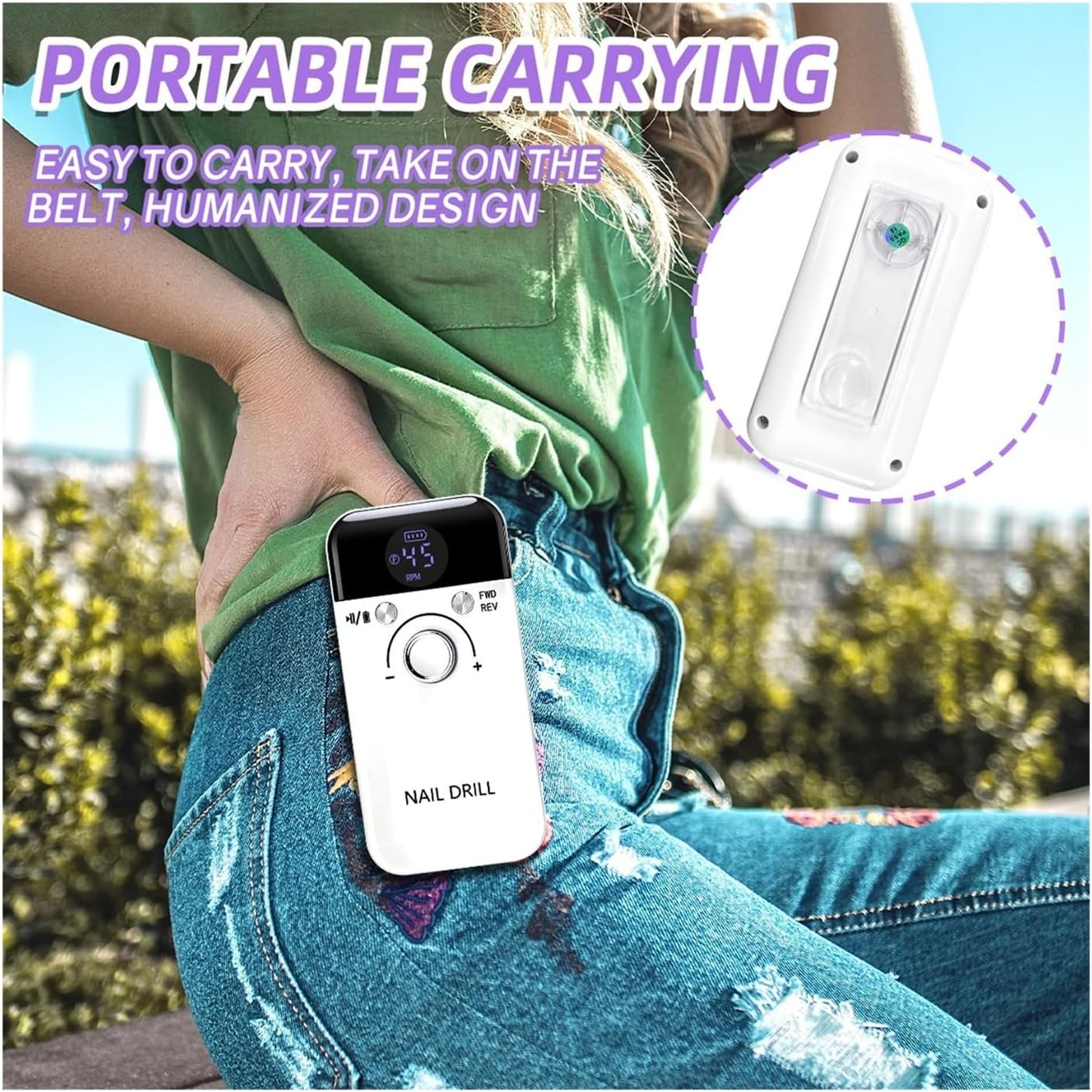 45000RPM 充電式電気ネイルドリルマシンプロフェッショナルネイルドリルジェルネイルポリッシュポータブル爪やすりマニキュアツール