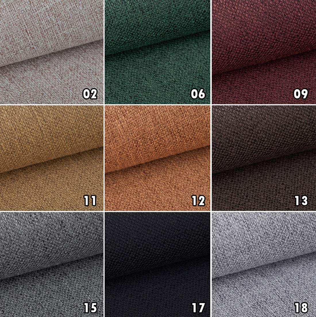 HEKO PANELS 10 Meter Atena Polsterstoff Möbelstoff Meterware - z.B. Stoff für Stühle oder Eckbank Bezug Dunkelgrau