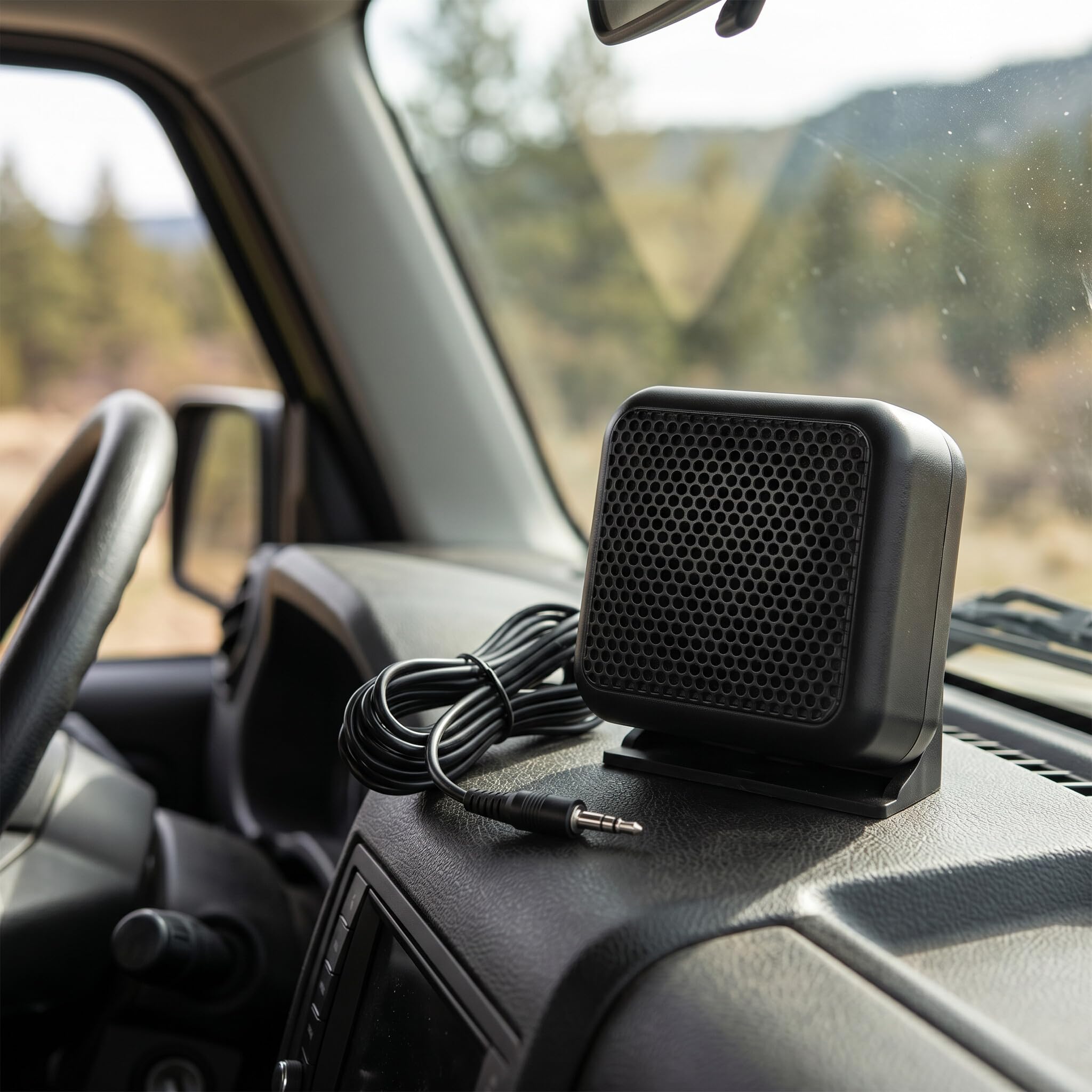 Mini Altavoz Externo CB Radio Altavoz Externo, NSP-100 Radio de Dos Vías CB Radio de Coche, Altavoz Externo Micrófono de Radio Móvil, Altavoz de Radio Rectangular Apto para Yaesu
