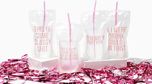 Miniatura 4 de Bolsas de bebidas para damas de honor, paquete de 10  Bolsas de bebida de despedida de soltera, tazas de despedida de soltera, decoración de