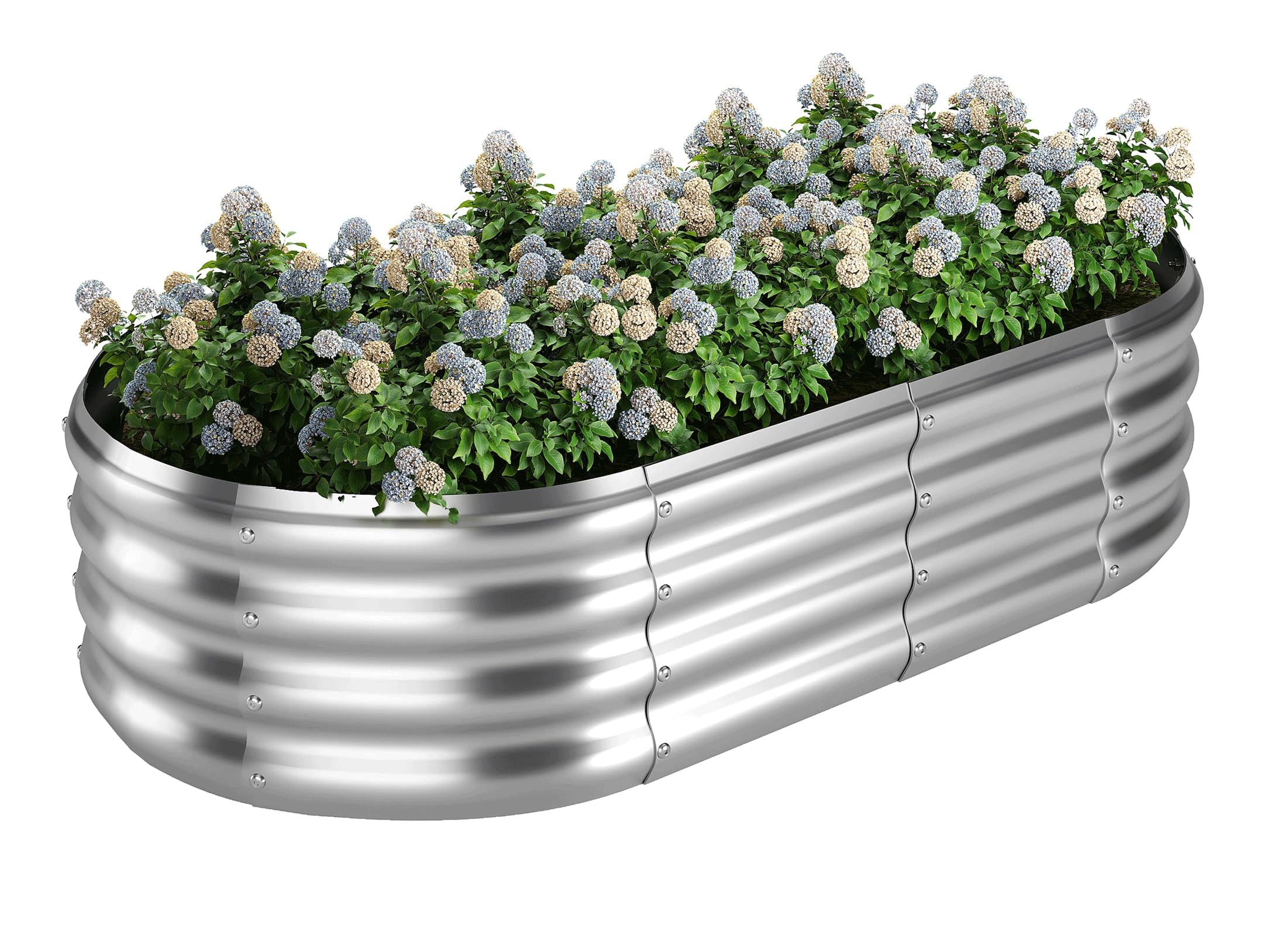 Photo 1 of ZFHgarden Raised Garden Bed, 4x2x1ft Raised Beds for Gardening Outdoor for Vegetables Flowers Ground Planter Box?Galvanized Raised Garden Beds