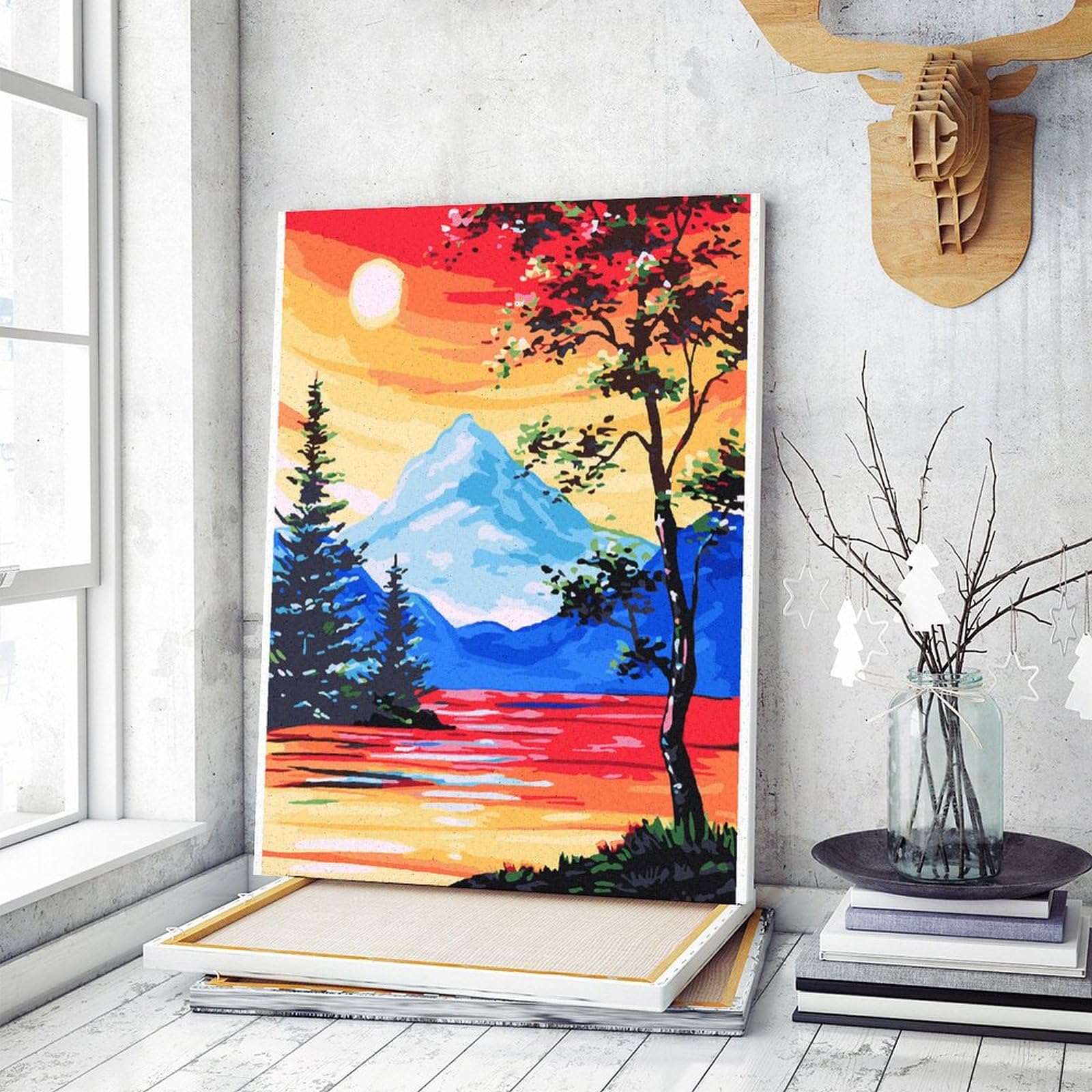 Pre Drawn Christmas Canvas Christmas Candy House DIY Paint By Numbers For  Adults Winter Snow Xmas Landscape DIY Oil Painting Acrylic Paint Art  Painting Kits Canvas With Acrylic Paints Cute Holiday Art, image size:1600x1600