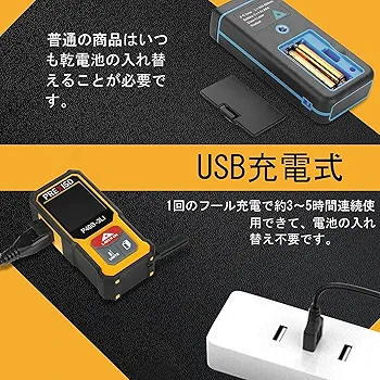 Amazon.co.jp: PREXISO レーザー距離計 電子距離計 距離測定計