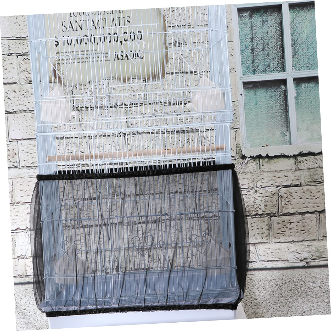Happyyami Birdcage Mesh Cover Bird Cage Net Cover Birdcage Easy to Install Wash Sturdy Birdcage Accessories