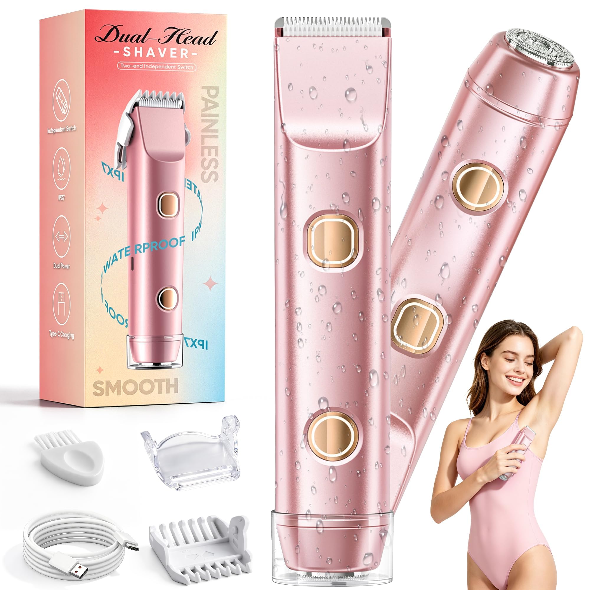 BLAUSE Bikini Trimmer with Dual Ceramic Blades