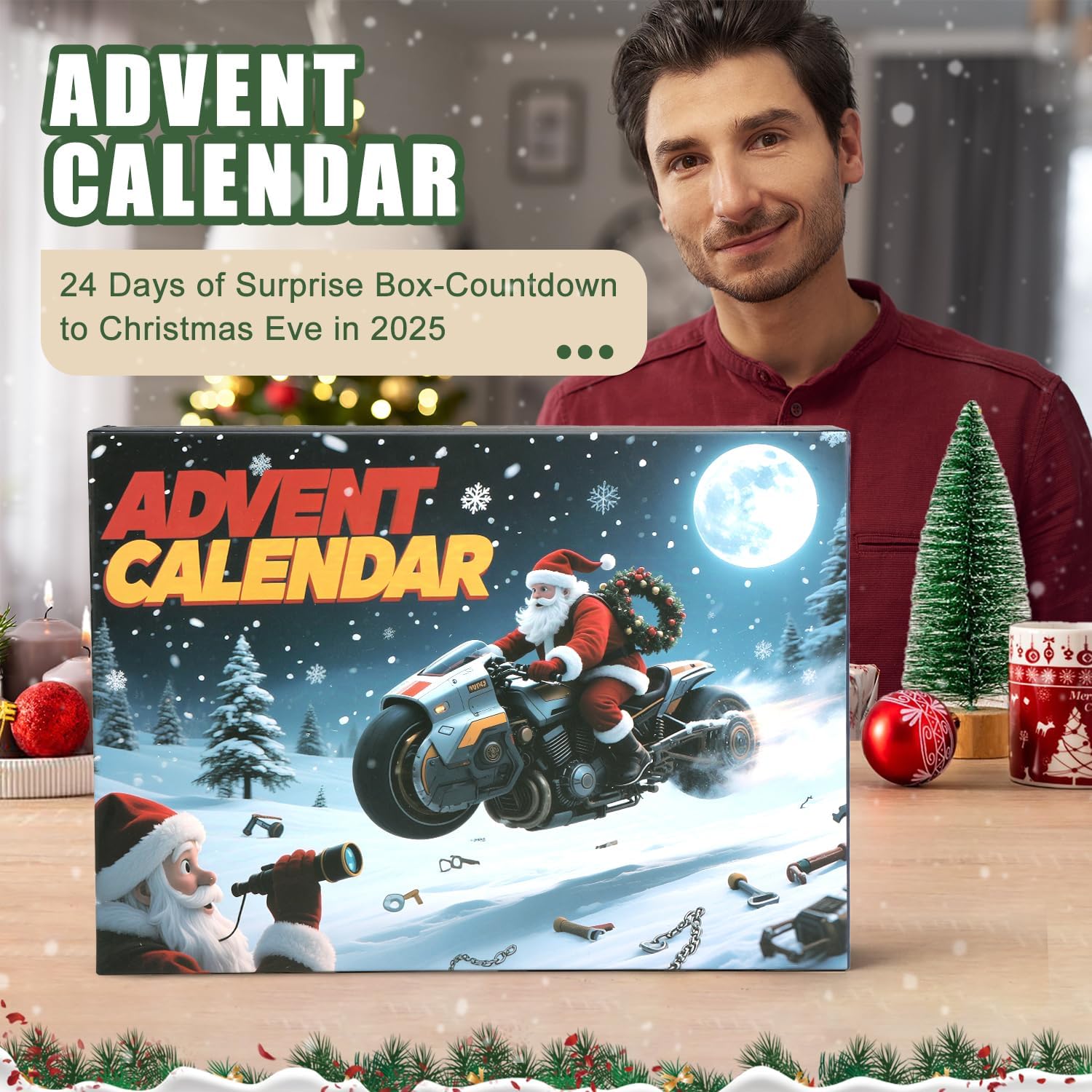 Hand Tool Advent Calendar for Men 2025 Christmas, Teen Boys Household Gadgets Calendar Gift, 24 Days Countdown to Christmas Tool Kit Gifts for Son Husband Dad Mens New 2025 - Image 2