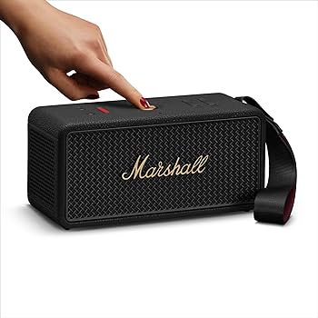 Marshall Middleton ll Black& Brassスピーカー Amazon.com: Marshall Middleton II Bluetooth Speaker - Black