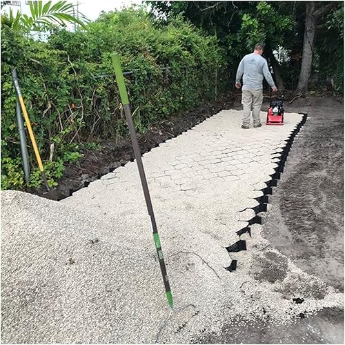 Rejilla geográfica de tierra para control de la erosiónmuro de contención - Entrada al aire libre, estabilizador de granito de grava permeable, 2"
