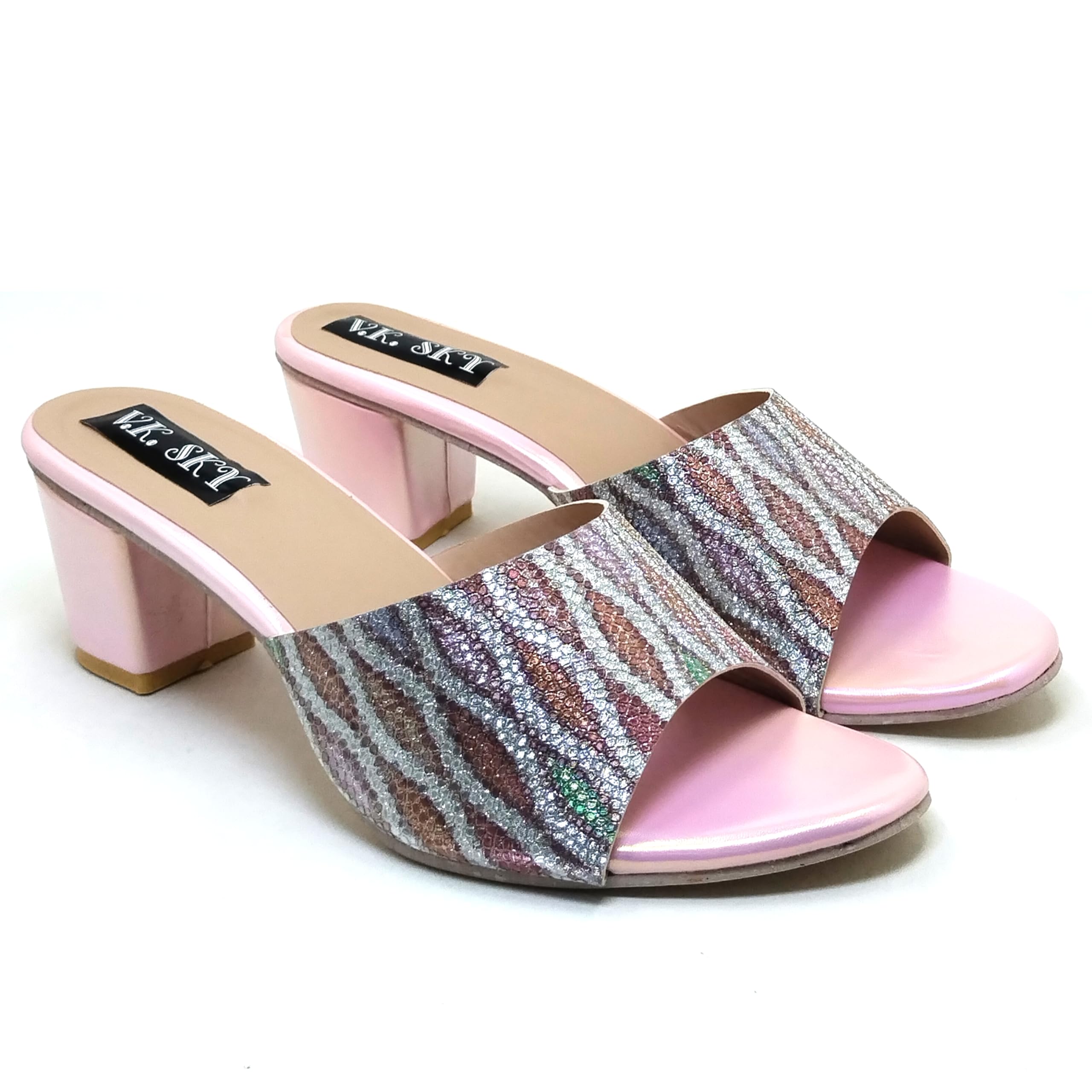 V.K. SKY Women Block Heel Sandal | Block Heel | Sandal for Women | Casual Heel Sandal for Party(multicolour-39) (B0CW39JMW8) Amazon Price History, Amazon Price Tracker
