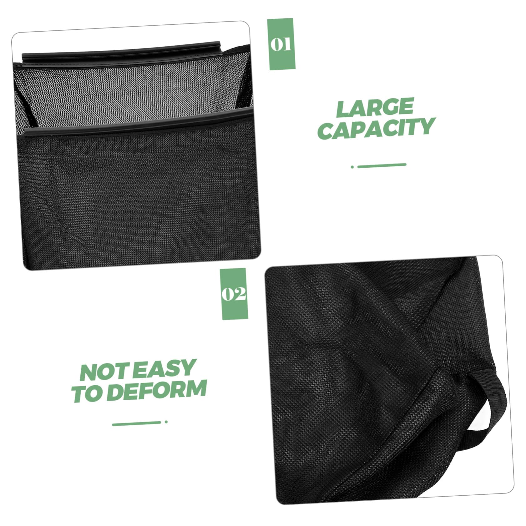 Paquet Collecteur D’herbe Noir pour Tondeuse à Gazon, Nylon Ajustable
