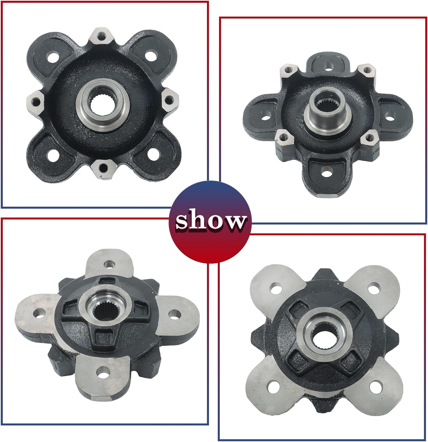 Front Wheel Hub Bearing Studs Brake Replacement for 5137387-067 5141046-067 3514699 5254999 Replacement for Polaris Ranger 570 900 1000 2013-2022