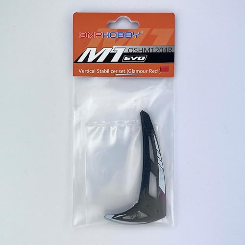 Miniatura 2 de OMPHOBBY M1 EVO Helicopter Parts OSHM1204W Estabilizador Vertical Set (Elegante Blanco) Reemplazo original para OMP Hobby M1-EVO RC Helicópteros