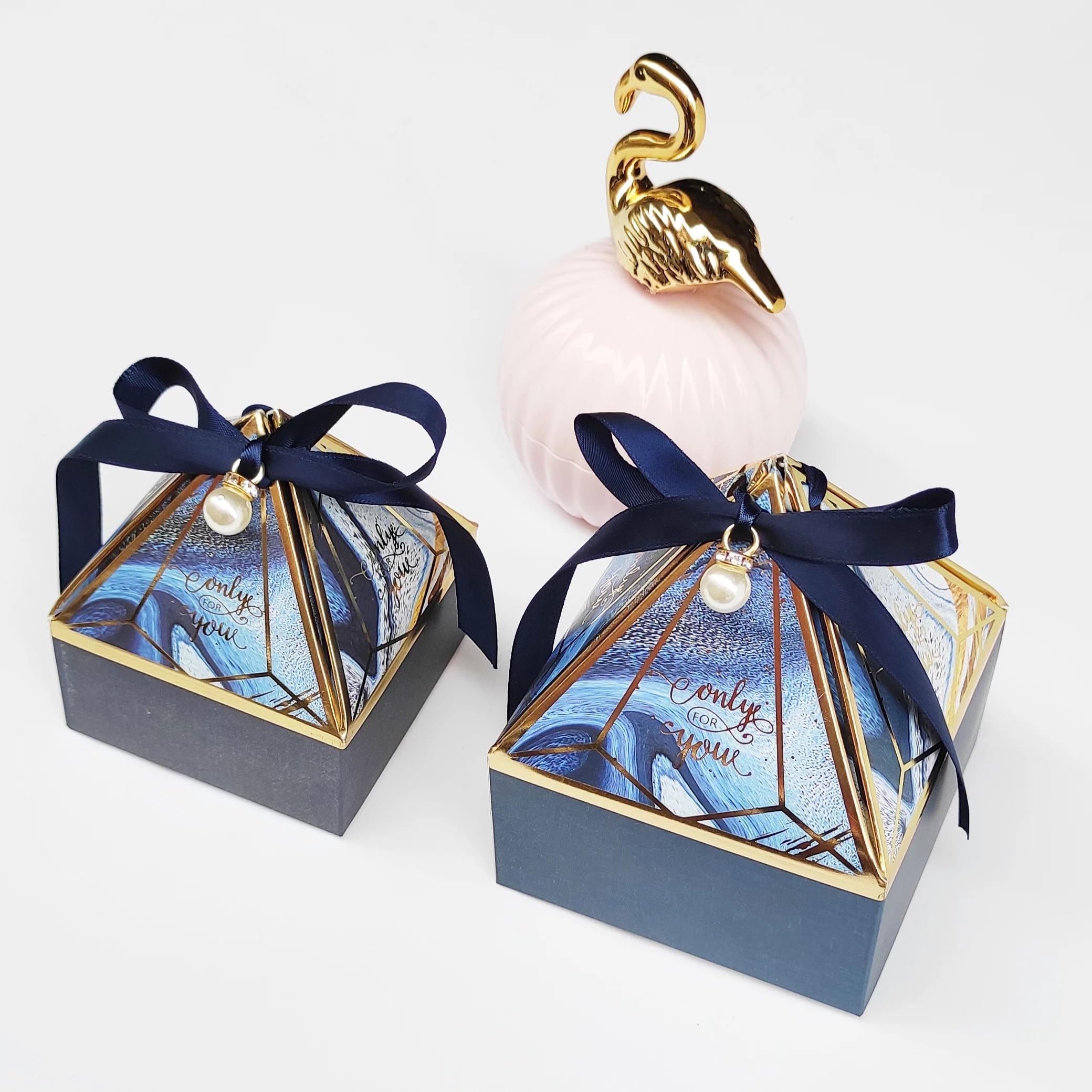 50 Blue Wedding Pearl Favour Boxes Favours, Engagement, Birthday, Nikkah, Shaadi, Mehndi, Baby Shower, Gender Reveal, Retirement, Eid, Ramadan Gift Boxes, Decorations.
