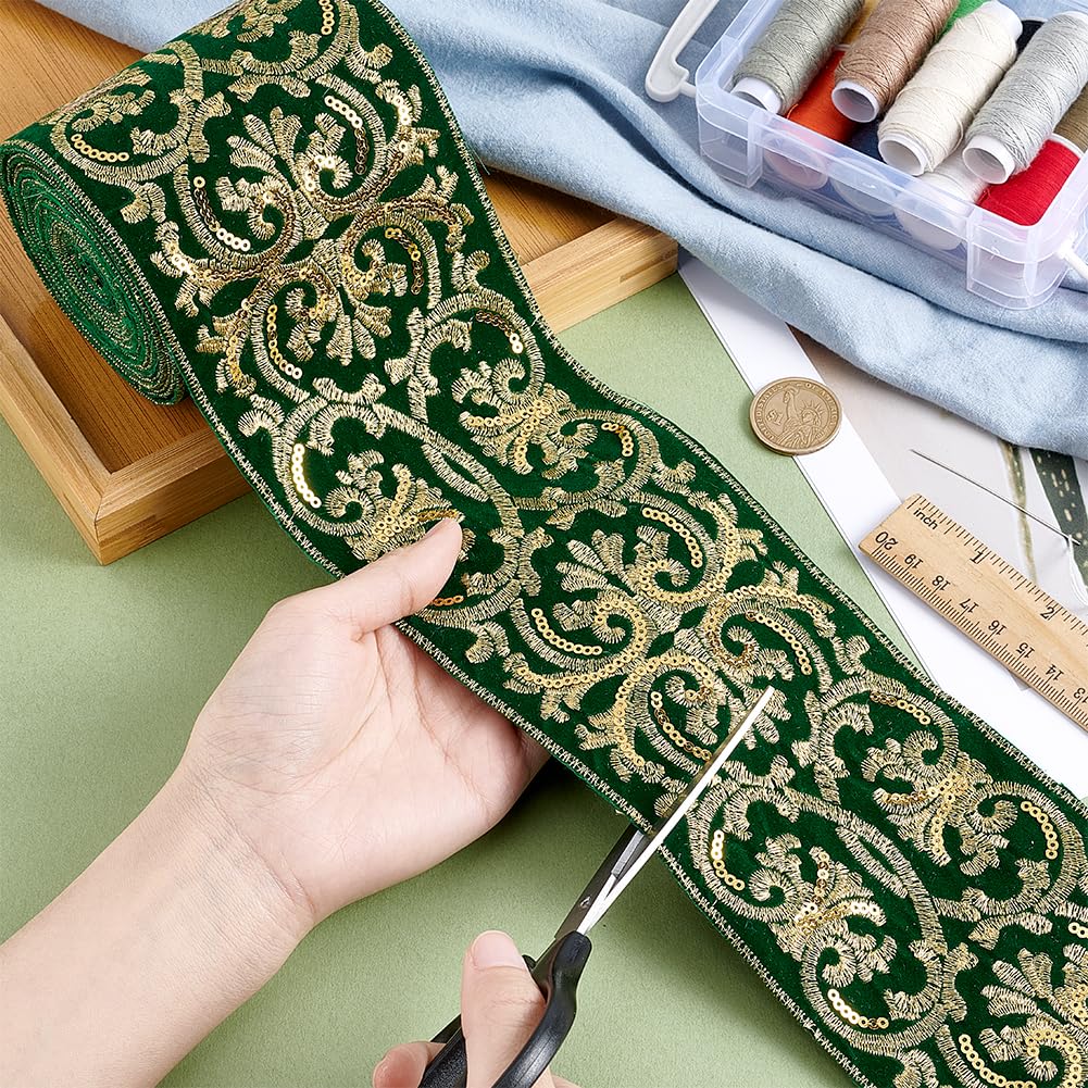 Ruban Jacquard Ethnique Vintage Avec Franges - 90 Cm De Long, 3,5 Cm De Large, Polyester, Pour Décoration Vêtements Et Artisanat