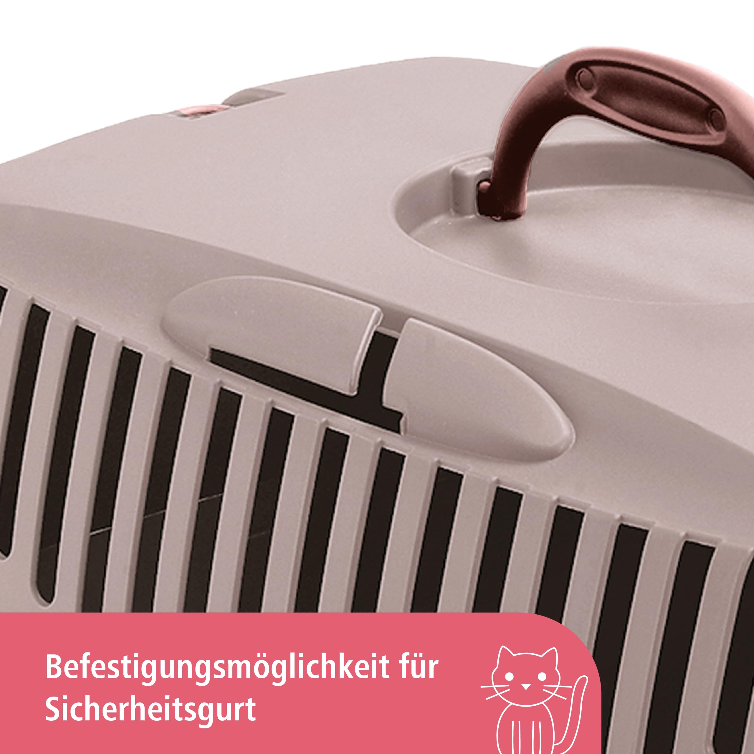 Trasportino Per Animali Stefanplast Gulliver 1 - Rosa Cipria, 48x32x31 Cm, Fino A 6 Kg, Con Porta Metallo E Aggancio Cintura Auto - Foto 7