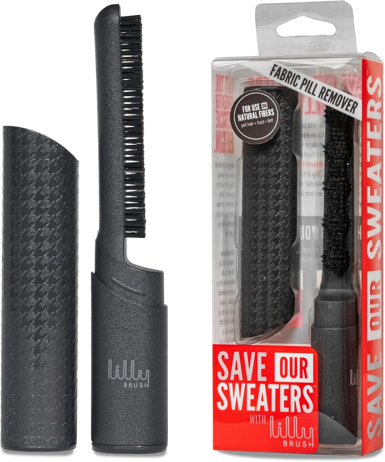 Lilly Brush Save Our Sweaters Fabric Pill Remover Brush for Natural Fibers Lint