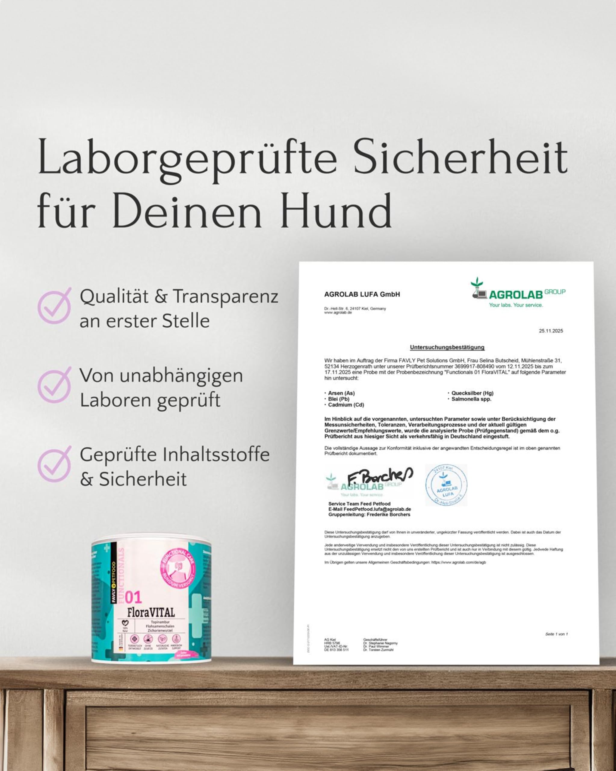 FAVLY – FloraVITAL Darmflora Pulver 2x250g für Hunde & Katzen – Topping zur Unterstützung von Darm, Verdauung & Immunsystem – mit Inulin, Flohsamenschalen & Beta-Glucanen – Ohne Getreide & Zusätze