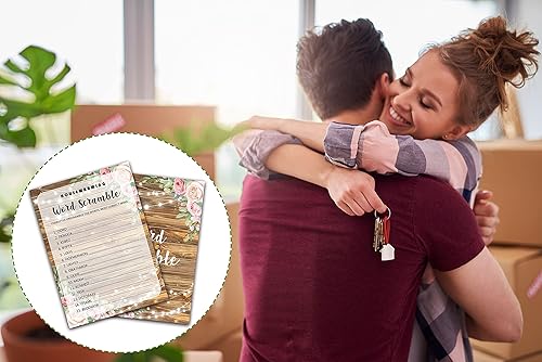 Miniatura 4 de Juego de fiesta de inauguración de la casa, Word Scramble, ideas de fiesta de celebración de hogar nuevo y floral, para nuevo propietario de