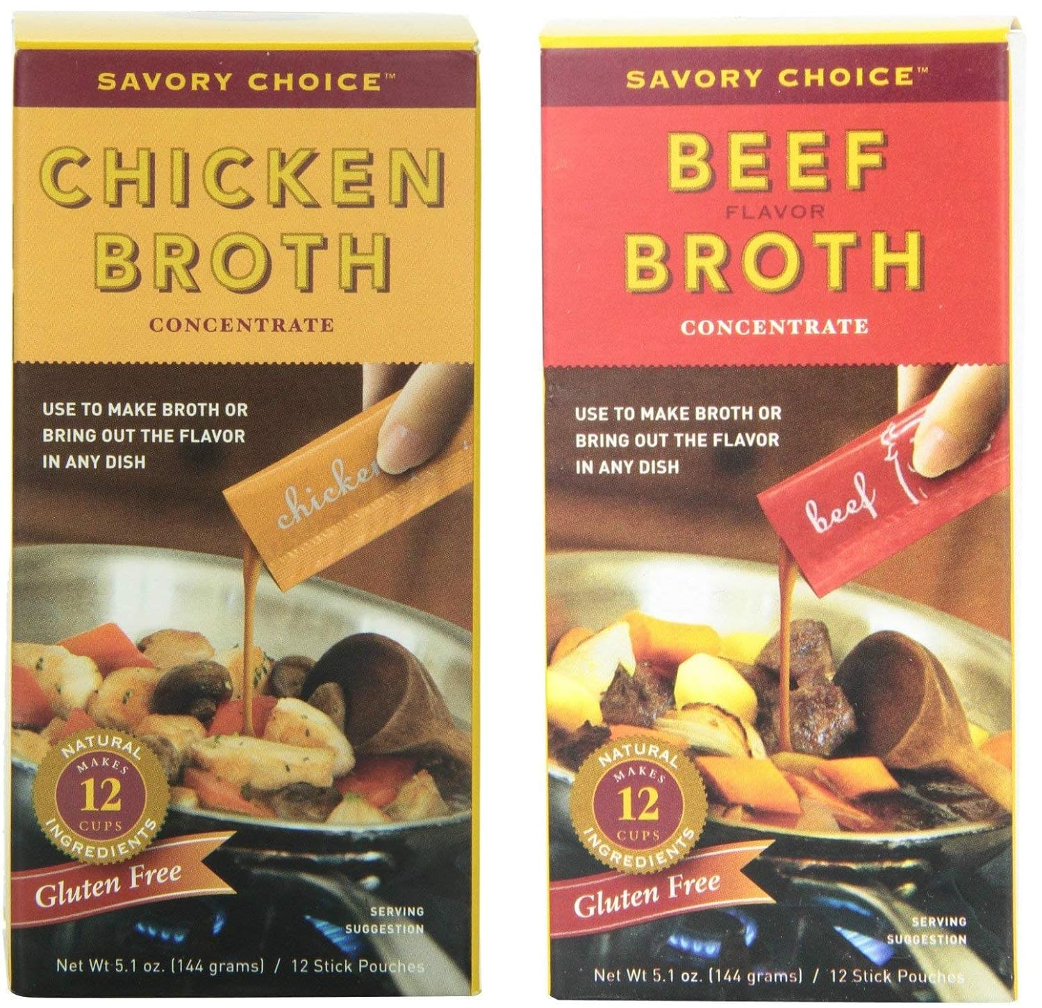 Savory Choice Liquid Chicken and Beef Broth Concentrates
