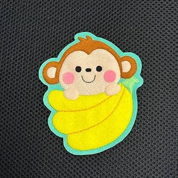 Amazon.co.jp: さるとバナナ フェルト名札 ワッペン : おもちゃ