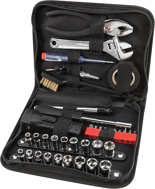5. 38 Piece Compact Tool Set with Zipper Case