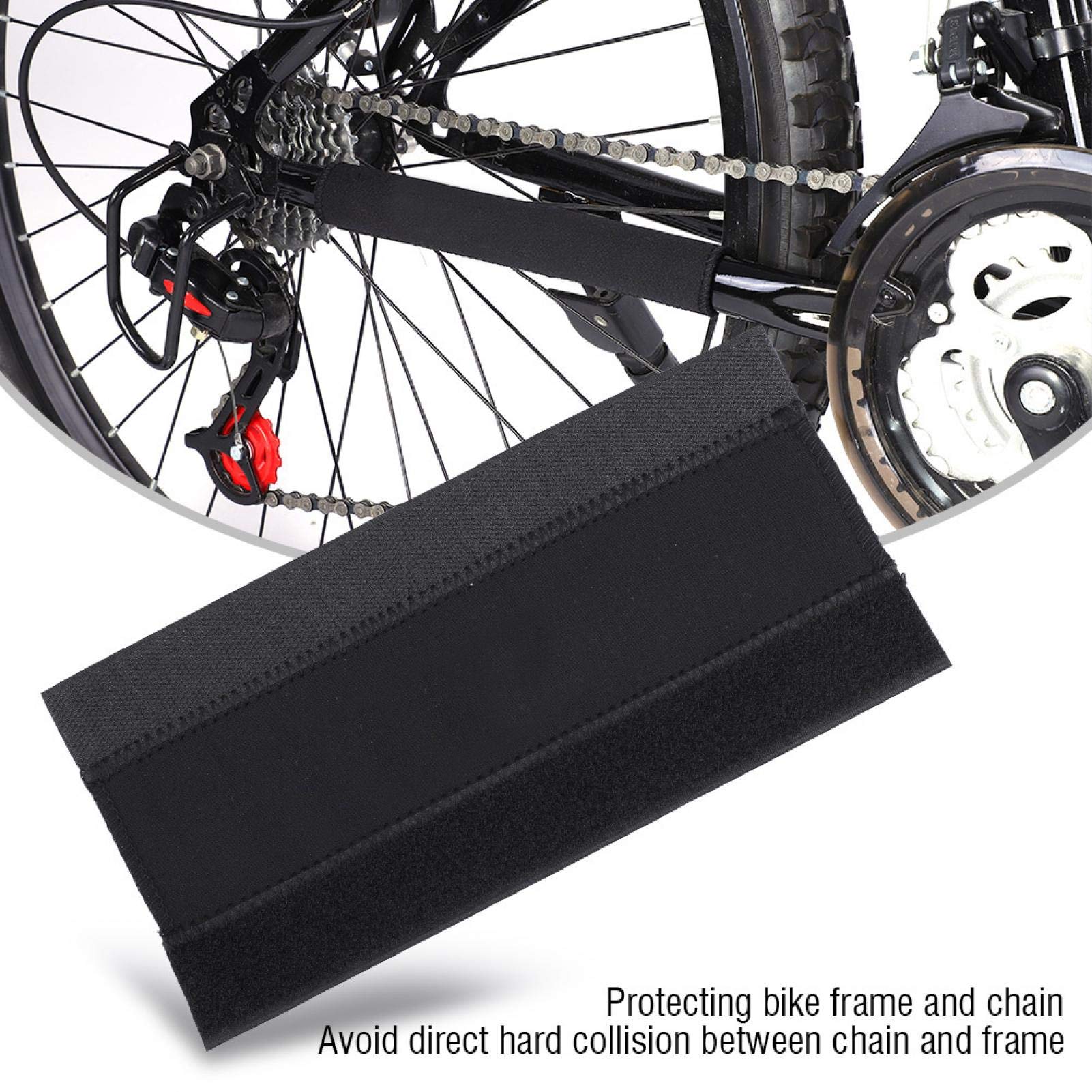 Tyenaza 2pcs Bike Frame Protector, Protector de Marco de Estancia para la mayoría de Las Bicicletas de Carretera de montaña Cadenas de Bicicleta de persecución de Seguridad Neopreno